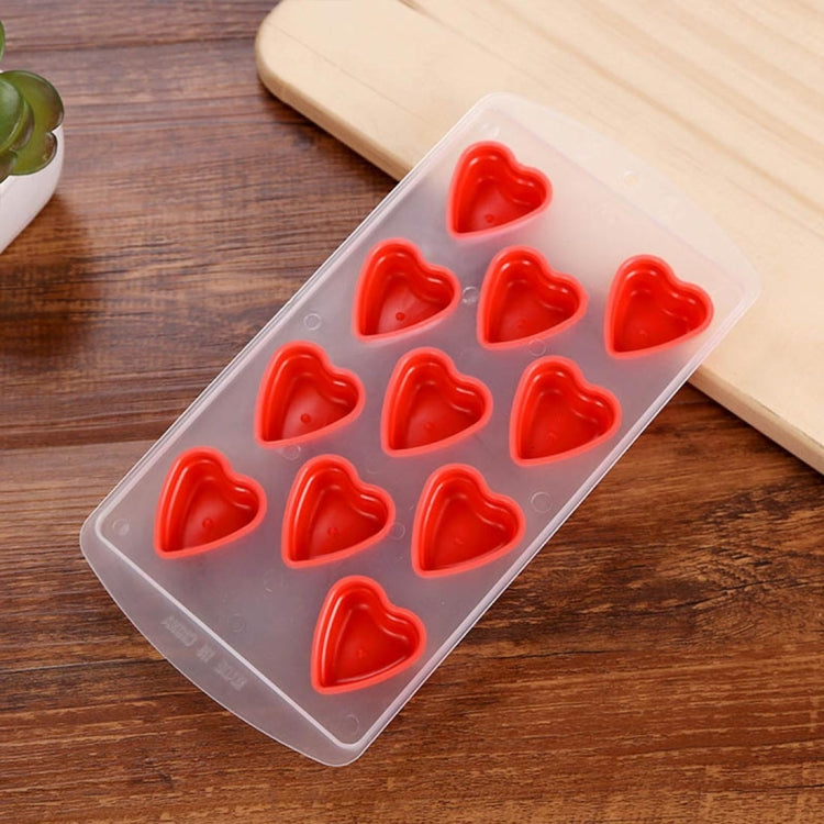 Vassoio per cubetti di ghiaccio in silicone a forma di amore/stampo per ghiaccio, colore casuale, Love Shaped Vassoio per cubetti di ghiaccio in silicone a forma di amore/stampo per ghiaccio, colore casuale, Love Shaped